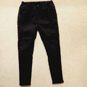 Plain black jeans with fleece inside lining